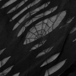 Punk Rave Women's Stuff Grunge Ripped Skull Halter Crop Top