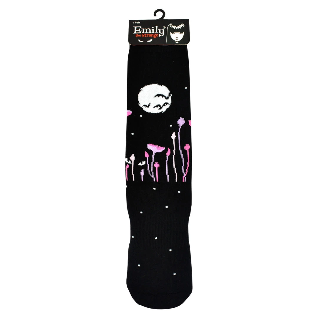 Accessories Emily The Strange Moon Knitted Cotton Crew Socks 6 Accessories Emily The Strange Moon Knitted Cotton Crew Socks