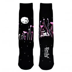 Accessories Emily The Strange Moon Knitted Cotton Crew Socks