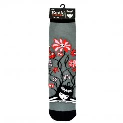 Emily The Strange Flower Knitted Cotton Crew Socks 9 Emily The Strange Flower Knitted Cotton Crew Socks