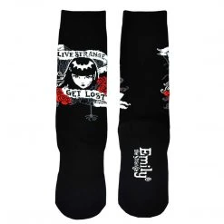 Emily The Strange Get Lost Knitted Cotton Crew Socks
