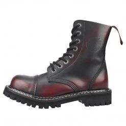 Angry Itch 8-Hole - Burgundy Rub-Off Leather Boots Men's Stuff