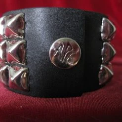 Ape Leather Three Row Pyramid Wristband Wristbands And Cuffs