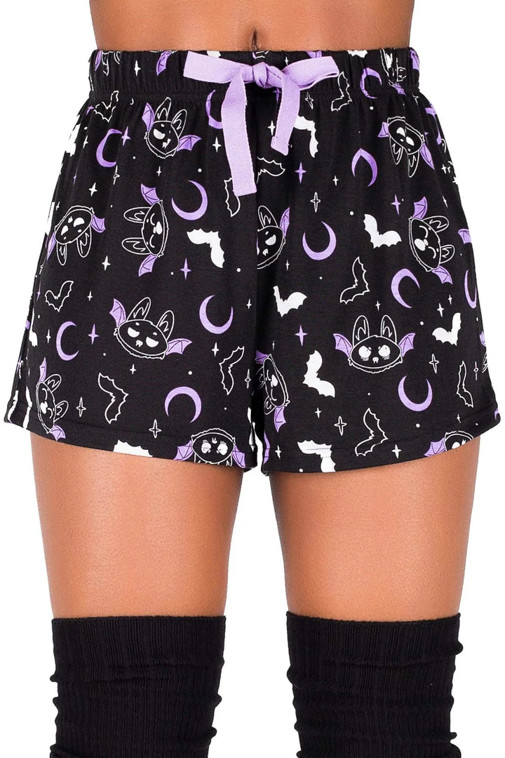 Killstar Batty Sleep Shorts Women's Stuff 3 Killstar Batty Sleep Shorts Women's Stuff