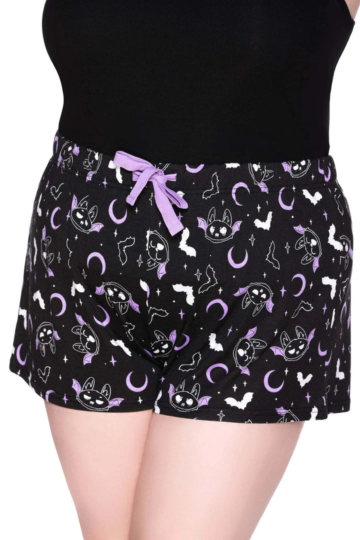 Killstar Batty Sleep Shorts Women's Stuff 5 Killstar Batty Sleep Shorts Women's Stuff