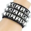 Funk Plus 3 Row 1/2" Pyramid Stud Snap Bracelet