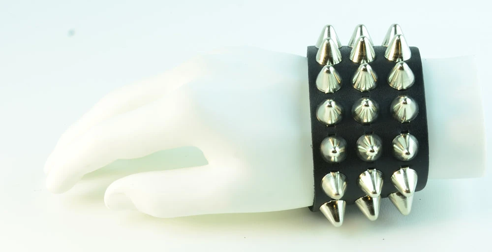 Funk Plus UK77 3-Row Large Conehead Wristband 6 Funk Plus UK77 3-Row Large Conehead Wristband