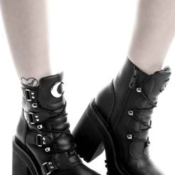 Killstar Women's Stuff Broom Rider Boots - Black