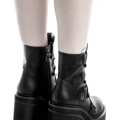 Killstar Women's Stuff Broom Rider Boots - Black