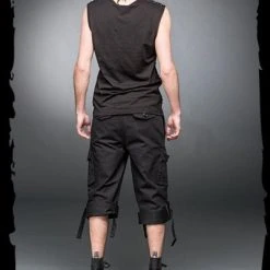 Queen Of Darkness Black Shorts With Side Pockets