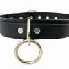 Funk Plus Black Vegan Leather Choker With Loop And Ring 1 Funk Plus Black Vegan Leather Choker With Loop And Ring
