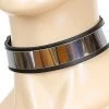 Funk Plus Chokers And Collars Black Leather Choker With Silver Metal Plate 1 Funk Plus Chokers And Collars Black Leather Choker With Silver Metal Plate