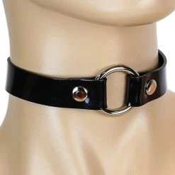 Funk Plus Men's Stuff O-Ring Choker - Black Vinyl