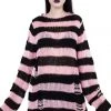 Killstar Courtney Distress Knit Sweater
