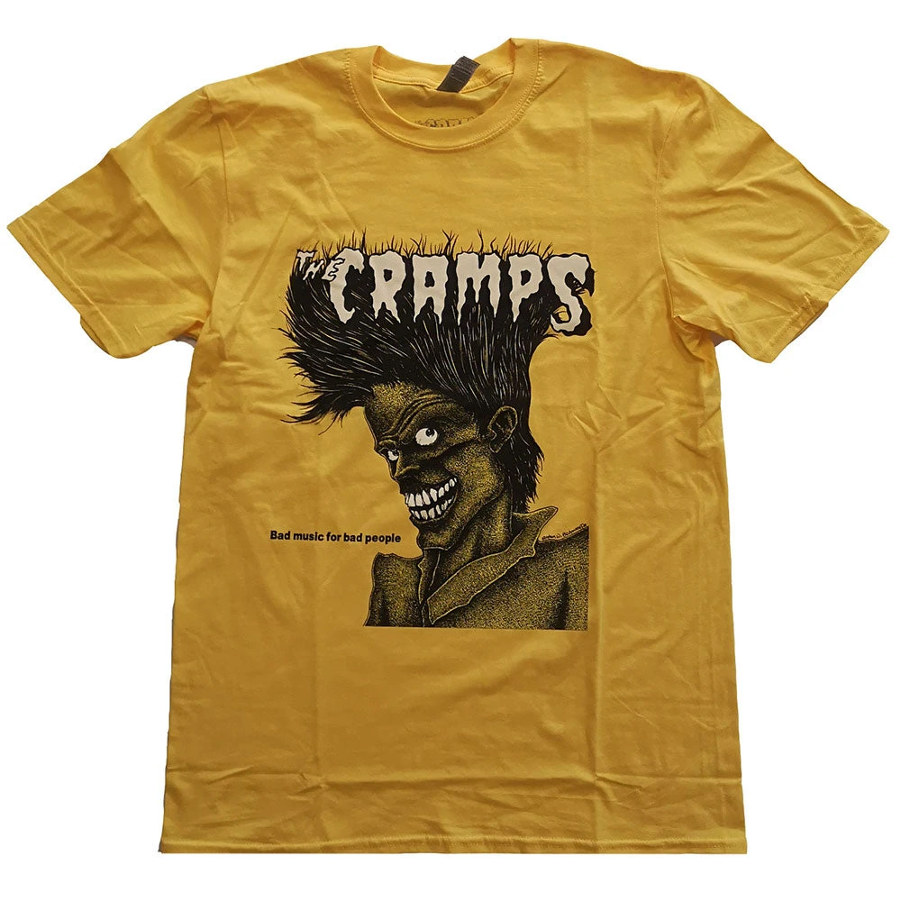 Rock Off Trade Men's Stuff The Cramps Bad Music Unisex T-Shirt - Yellow 3 Rock Off Trade Men's Stuff The Cramps Bad Music Unisex T-Shirt - Yellow