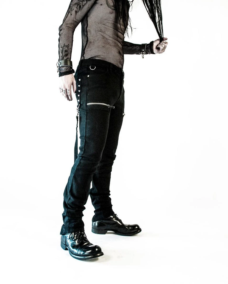 Lip Service Men's Stuff Cross Strap Stretch Jeans 6 Lip Service Men's Stuff Cross Strap Stretch Jeans