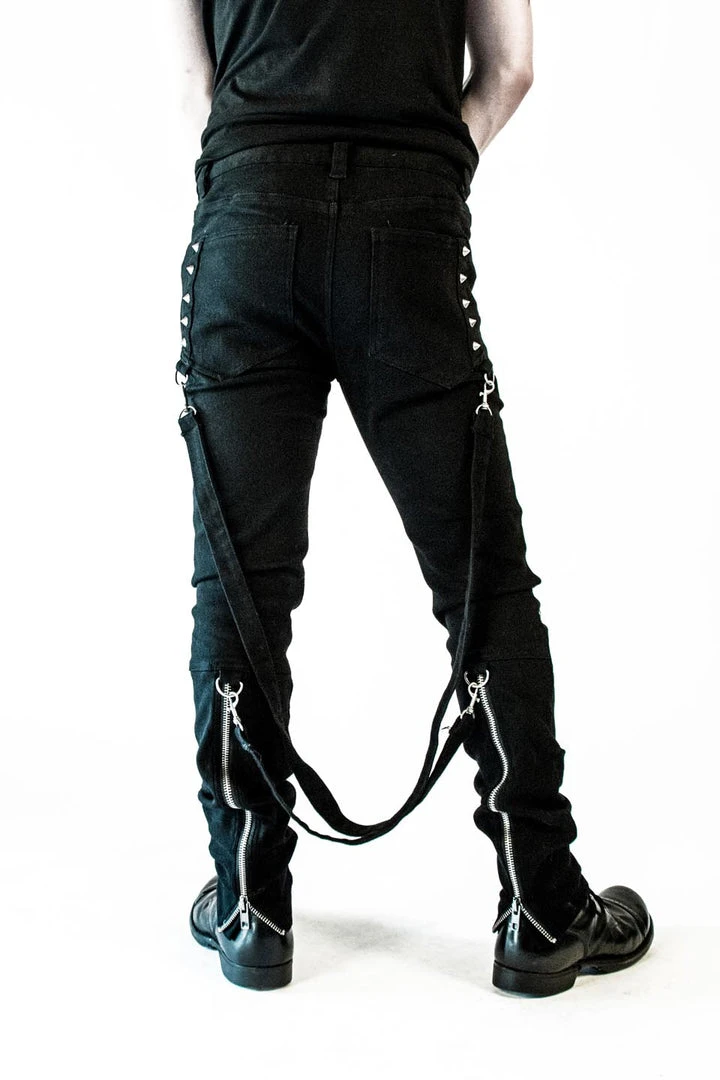 Lip Service Men's Stuff Cross Strap Stretch Jeans 4 Lip Service Men's Stuff Cross Strap Stretch Jeans