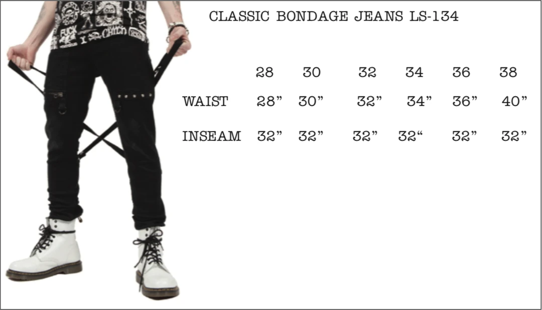 Lip Service Men's Stuff Cross Strap Stretch Jeans 8 Lip Service Men's Stuff Cross Strap Stretch Jeans