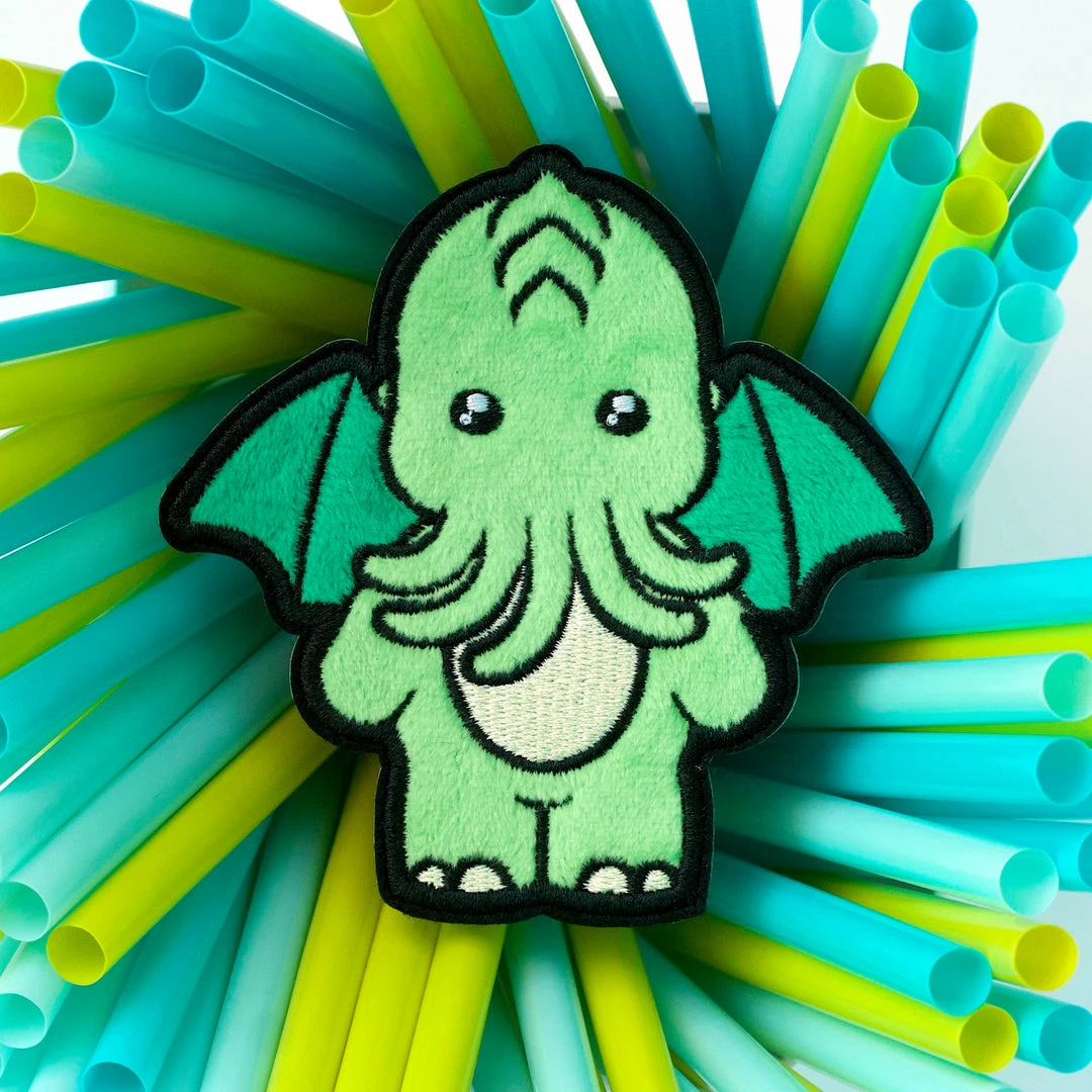 LuxCups Creative Fuzzy Cute-thulhu Patch Patches 4 LuxCups Creative Fuzzy Cute-thulhu Patch Patches