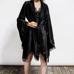 Killstar Women's Stuff Devil's Lullaby Satin Robe