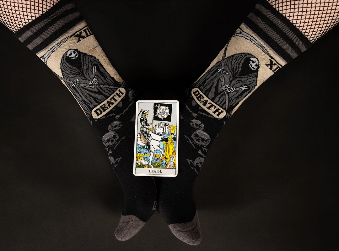 FootClothes Death Tarot Card Socks Men's Stuff 6 FootClothes Death Tarot Card Socks Men's Stuff