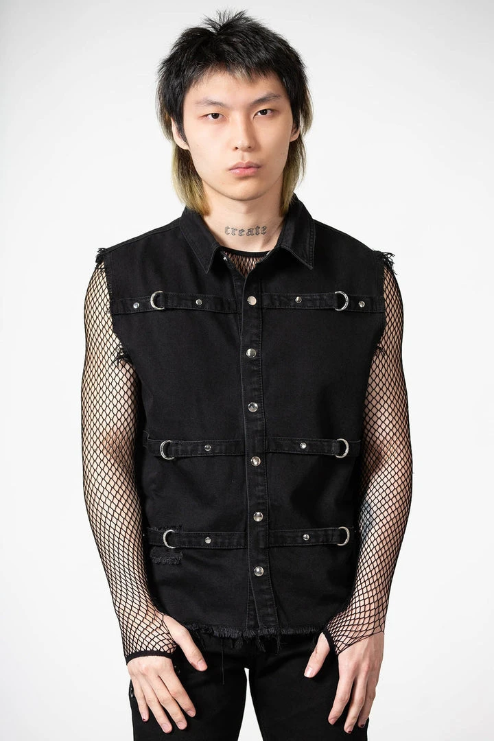 Killstar Ervin Button-Up Vest Men's Stuff 4 Killstar Ervin Button-Up Vest Men's Stuff