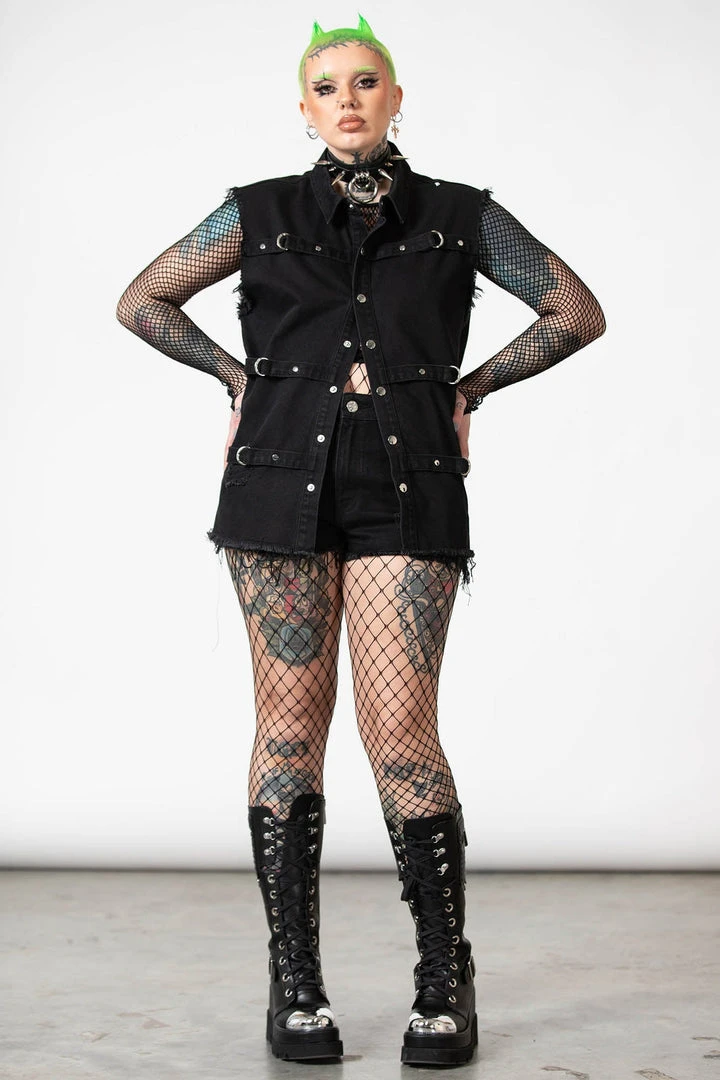 Killstar Ervin Button-Up Vest Men's Stuff 11 Killstar Ervin Button-Up Vest Men's Stuff