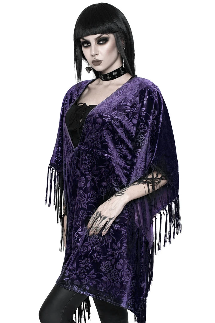 Killstar Women's Stuff Fang Velvet Kimono 3 Killstar Women's Stuff Fang Velvet Kimono