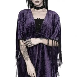 Killstar Women's Stuff Fang Velvet Kimono