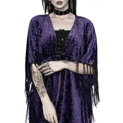 Killstar Women's Stuff Fang Velvet Kimono 9 Killstar Women's Stuff Fang Velvet Kimono