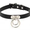 Funk Plus Vegan Leather Double Ring Choker 2 Funk Plus Vegan Leather Double Ring Choker