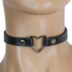 Funk Plus Chokers And Collars SMALL HEART RING CHOKER - VEGAN
