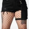 Killstar Fury Road Denim Garter Shorts