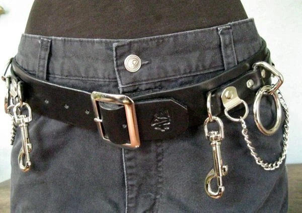 Ape Leather Plus Size Five Ring Bondage Leather Belt With Chain 6 Ape Leather Plus Size Five Ring Bondage Leather Belt With Chain