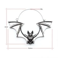 BodyVibe Flying Vampire Bat Plug Hoops Jewelry