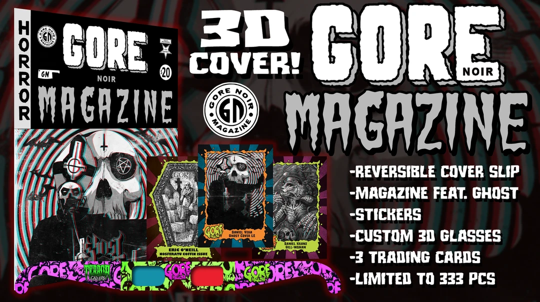 Books Gore Noir Magazine #11- Ltd Edition 3D Ghost Reversible Cover By Daniel Vega 5 Books Gore Noir Magazine #11- Ltd Edition 3D Ghost Reversible Cover By Daniel Vega