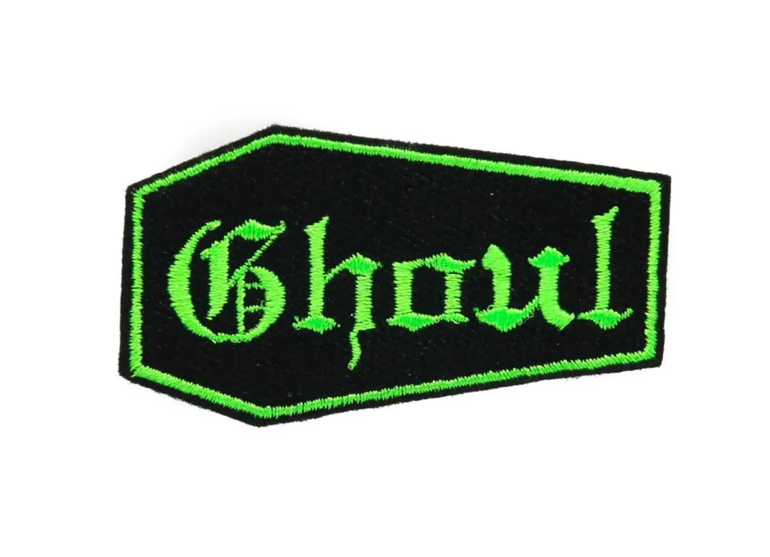 Project Pinup Gothic Coffin Ghoul Embroidered Iron On Patch - Black And Green Gift Ideas 3 Project Pinup Gothic Coffin Ghoul Embroidered Iron On Patch - Black And Green Gift Ideas