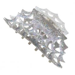 Kreepsville666 Accessories Spiderweb Hair Claw Clip Silver