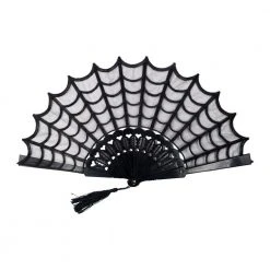 Kreepsville666 Accessories Spiderweb Lace Hand Fan