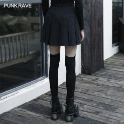 Punk Rave Women's Stuff Hardcore Girl Pleated Skirt