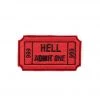 Project Pinup Hell Admit One 666 Gothic Iron On Embroidered Patch Gift Ideas