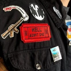 Project Pinup Hell Admit One 666 Gothic Iron On Embroidered Patch Gift Ideas 11 Project Pinup Hell Admit One 666 Gothic Iron On Embroidered Patch Gift Ideas