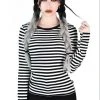 Killstar Jett Long Sleeve Top - Black & White Women's Stuff