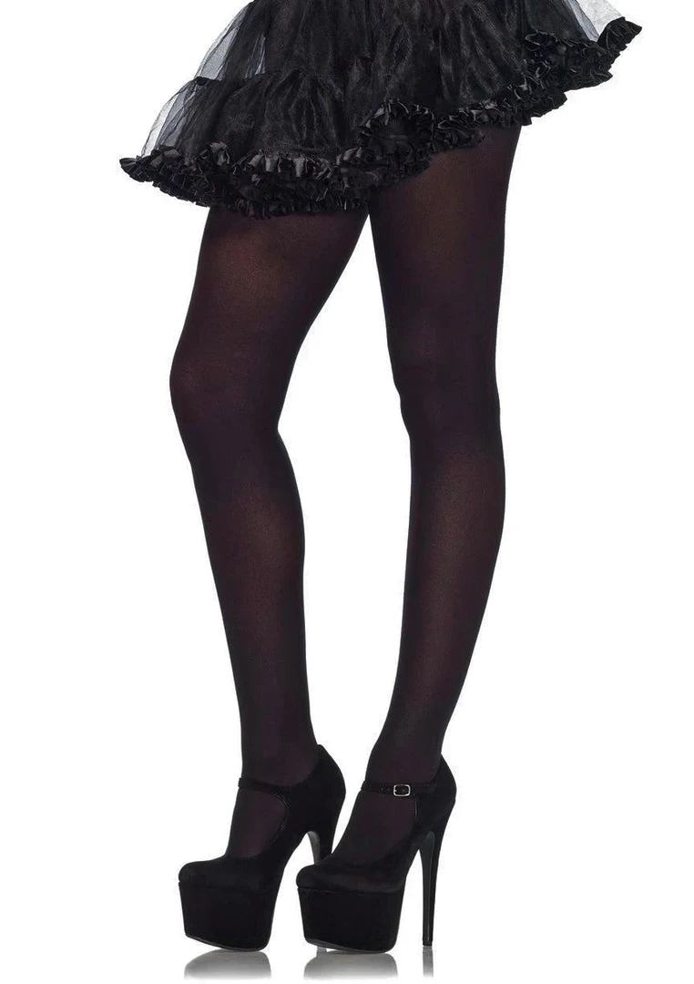 Leg Avenue Nylon Tights - Black 3 Leg Avenue Nylon Tights - Black