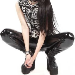 Lip Service Women's Stuff 4-Way Stretch PVC Leggings 10 Lip Service Women's Stuff 4-Way Stretch PVC Leggings