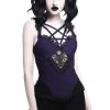 Killstar Women's Stuff Lydia Harness Top [PLUM]