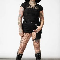 Killstar Malicia Lace-Up Top Women's Stuff