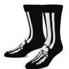 TeeHee Men's Skeleton Foot Polyester Crew Socks