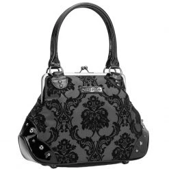 Rock Rebel Mistress Kisslock Bag In Black