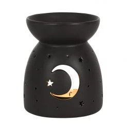 Gothic Gifts Black Mystical Moon Cut Out Oil Burner Gift Ideas